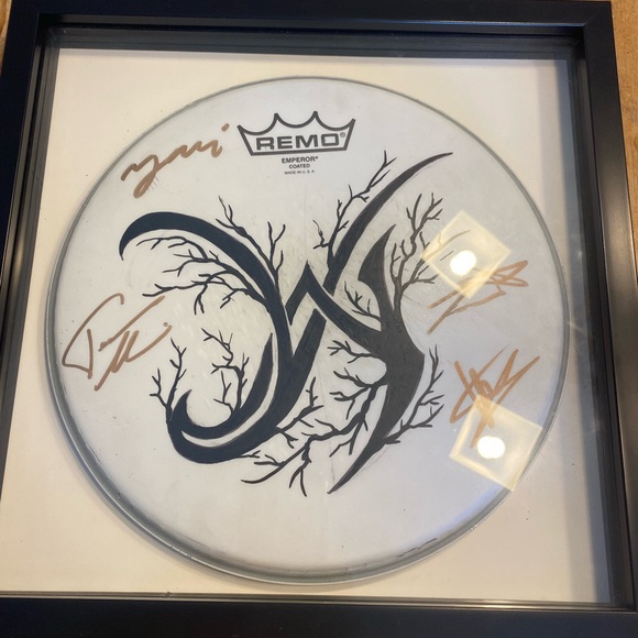 Rare Remo rock band drum skin in frame - Picture 5 of 5
